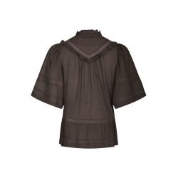Neo Noir - Bluse - Evienne S Voile Top - Dark Brown