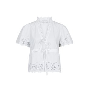 Neo Noir - Satsi Embroidery Blouse - White