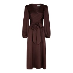 Neo Noir - Kjole Rimini Heavy Sateen Dress - Burgundy