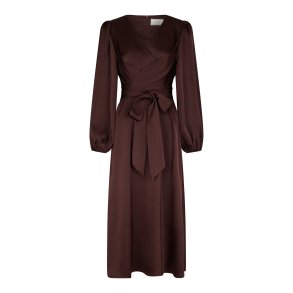 Neo Noir - Kjole Rimini Heavy Sateen Dress - Burgundy