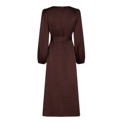 Neo Noir - Kjole Rimini Heavy Sateen Dress - Burgundy