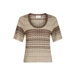 Neo Noir - Bluse - Meiko Stich Knit Blouse - Brown