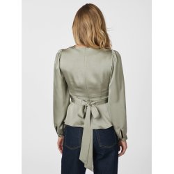 Neo Noir - Skjorte Rista Heavy Sateen Blouse - Smoke Green