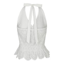 Neo Noir - Top Ribbi Halter Neck - White