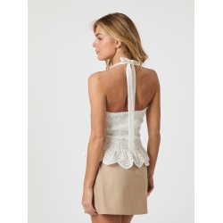 Neo Noir - Top Ribbi Halter Neck - White