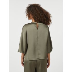 Neo Noir - Bluse - Liora Heavy Sateen Blouse - Cold Army