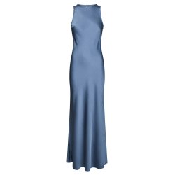 Neo Noir - Kjole - Celinie Heavy Sateen Dress - Smoke Blue