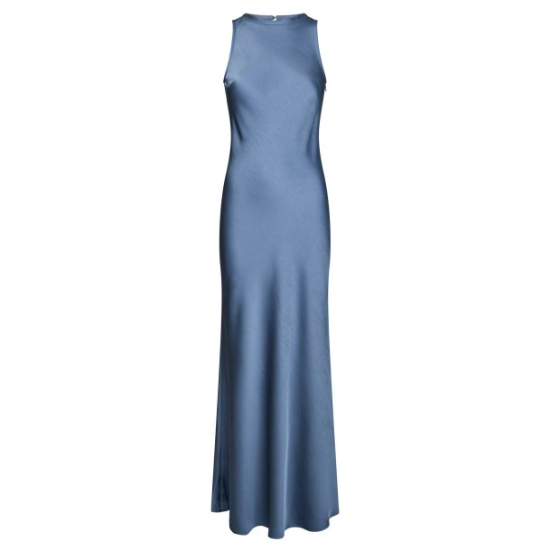 Neo Noir - Kjole - Celinie Heavy Sateen Dress - Smoke Blue