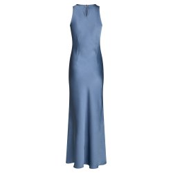 Neo Noir - Kjole - Celinie Heavy Sateen Dress - Smoke Blue
