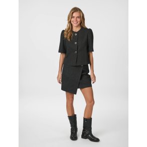 Neo Noir - Nederdel - Marisi Herringbone Skirt - Dark Gey