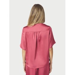Neo Noir - Casadia Heavy Sateen Blouse - Cherry Pink