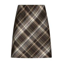Neo Noir - Nederdel - Lunna Check Skirt - Brown 