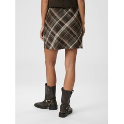 Neo Noir - Nederdel - Lunna Check Skirt - Brown 