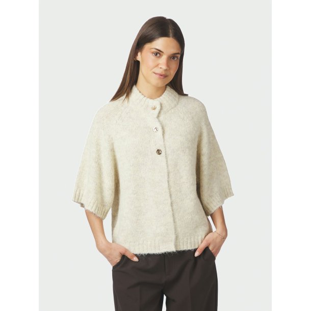 Neo Noir - Strik - Benuta Fluffy Knit Cardigan - Off White