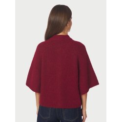 Neo Noir - Strik - Benuta Fluffy Knit Cardigan - Dark Red
