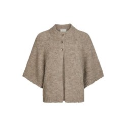Neo Noir - Strik - Benuta Fluffy Knit Cardigan - Beige Melange