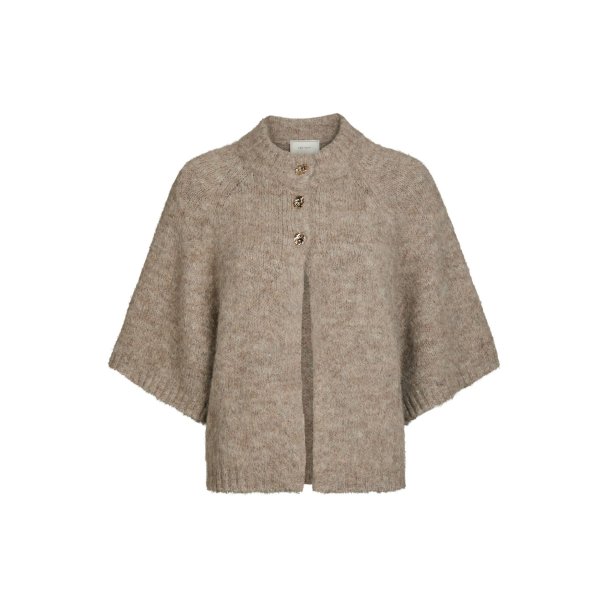 Neo Noir - Strik - Benuta Fluffy Knit Cardigan - Beige Melange