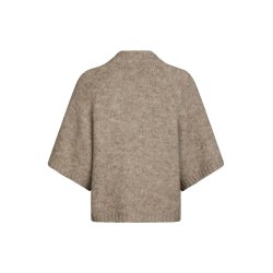 Neo Noir - Strik - Benuta Fluffy Knit Cardigan - Beige Melange