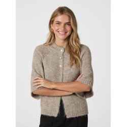 Neo Noir - Strik - Benuta Fluffy Knit Cardigan - Beige Melange