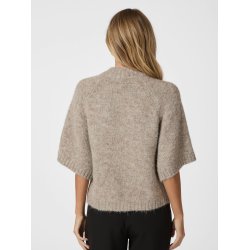 Neo Noir - Strik - Benuta Fluffy Knit Cardigan - Beige Melange