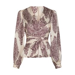 Neo Noir - Skjorte Rista Paisley Drop Blouse - Burgundy