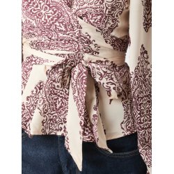 Neo Noir - Skjorte Rista Paisley Drop Blouse - Burgundy