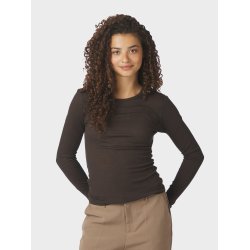 Neo Noir - Bluse - Nella Fine Rib - Bark Brown