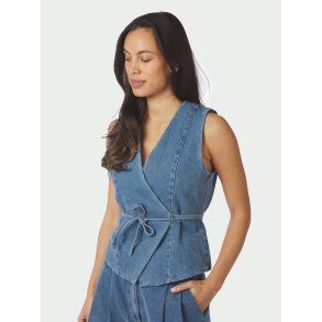 Neo Noir - Samara Denim Waistcoat - Blue