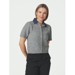 Neo Noir - Amoria Knit Cardigan - Grey Melange