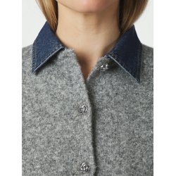 Neo Noir - Amoria Knit Cardigan - Grey Melange