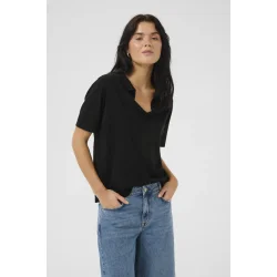 My Essential Wardrobe - Sinna Knit Polo - Black