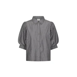 Neo Noir - Skjortebluse - Etta Stripe Stone - Dark Grey