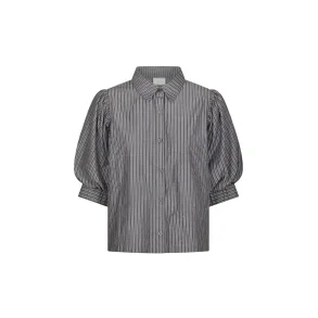 Neo Noir - Skjortebluse - Etta Stripe Stone - Dark Grey