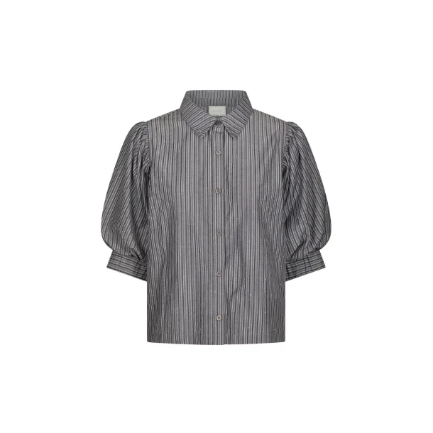 Neo Noir - Skjortebluse - Etta Stripe Stone - Dark Grey