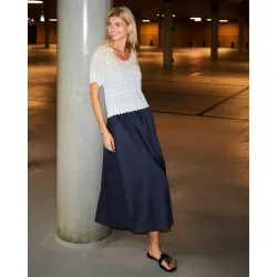 Neo Noir - Nederdel - Yara Poplin Skirt - Navy