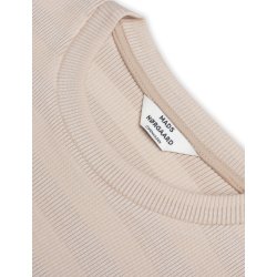Mads Nrgarrd - Bluse 2x2 Tonal Stripe Tuba - Warm Beige