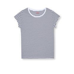 Mads N�rgaard - Fine Jersey Stripe Teasy Tee FAV - White/Black