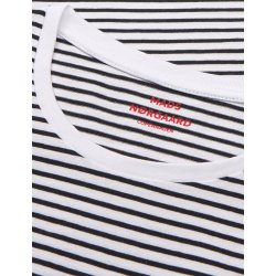 Mads N�rgaard - Fine Jersey Stripe Teasy Tee FAV - White/Black