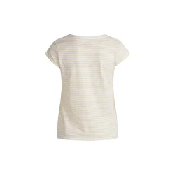 Mads Nrgaard - T-shirt Organic Jersey Stripe - Double Cream/Brilliant White