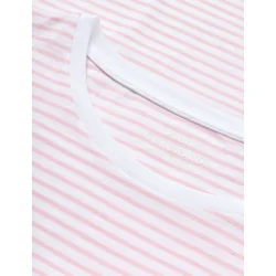 Mads N�rgaard - Fine Jersey Stripe Teasy Tee FAV - Blushing Bride/Briliant W