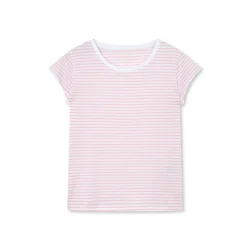 Mads N�rgaard - Fine Jersey Stripe Teasy Tee FAV - Blushing Bride/Briliant W