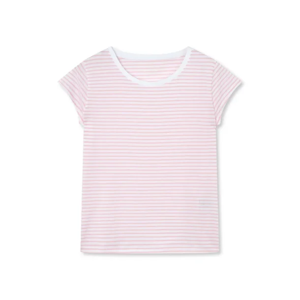 Mads N�rgaard - Fine Jersey Stripe Teasy Tee FAV - Blushing Bride/Briliant W