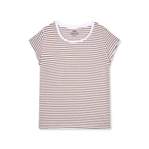 Mads N�rgaard - Stripe Teasy Tee - Brilliant White/Tarmac