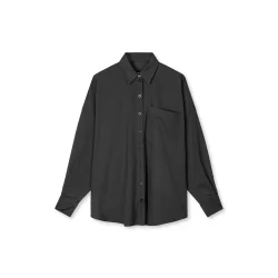 Mads Nrgaard - Skjorte Fulva Nicky Shirt - Dark Grey Melange