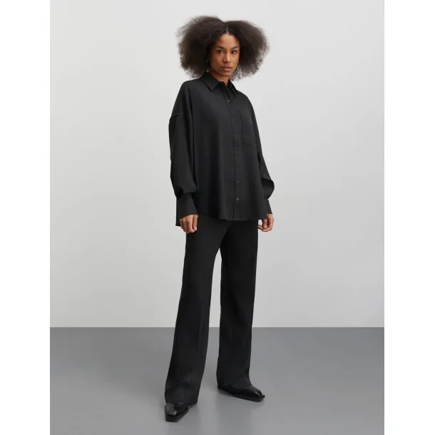 Mads Nrgaard - Skjorte Fulva Nicky Shirt - Dark Grey Melange