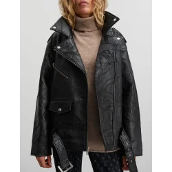 Mads Nrgard - Patch Leather Berline Jacket - Black