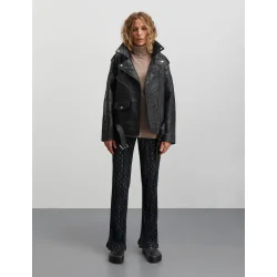 Mads Nrgard - Patch Leather Berline Jacket - Black