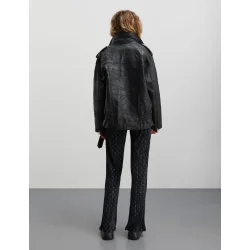 Mads Nrgard - Patch Leather Berline Jacket - Black