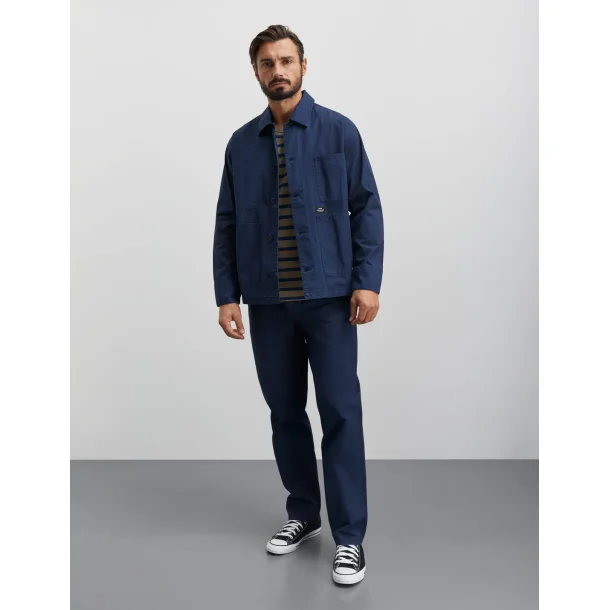 Mads Nrgaard - Fine Twill Core Jacket - Midtnight Navy