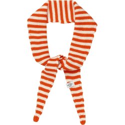 Mads Nrgaard -Trklde Crochet Momo Scarf - Fiery Red/ Vanilla Ice